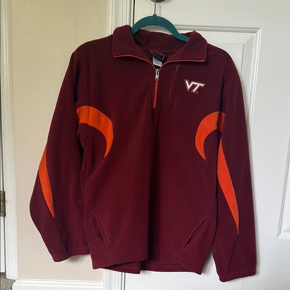 VT Maroon and Orange Quarter-Zip Pullover